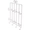 Bard's White Wrought Iron Wall Mounted 4 Cup and 4 Saucer Display Hanger, 15.75" H x 11.5" W x 2" D (For 6" Saucers)